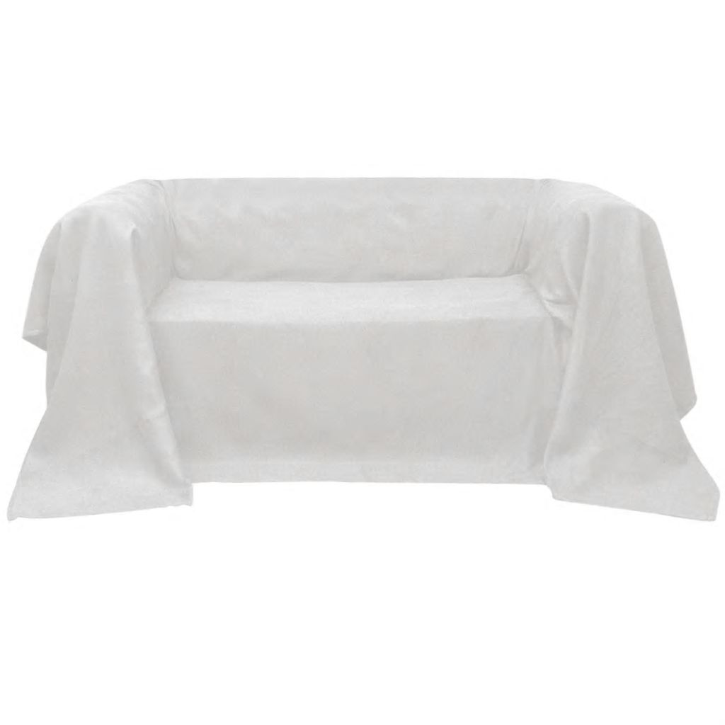 Micro-suede Couch Slipcover Cream 210 x 280 cm - The Home Maker