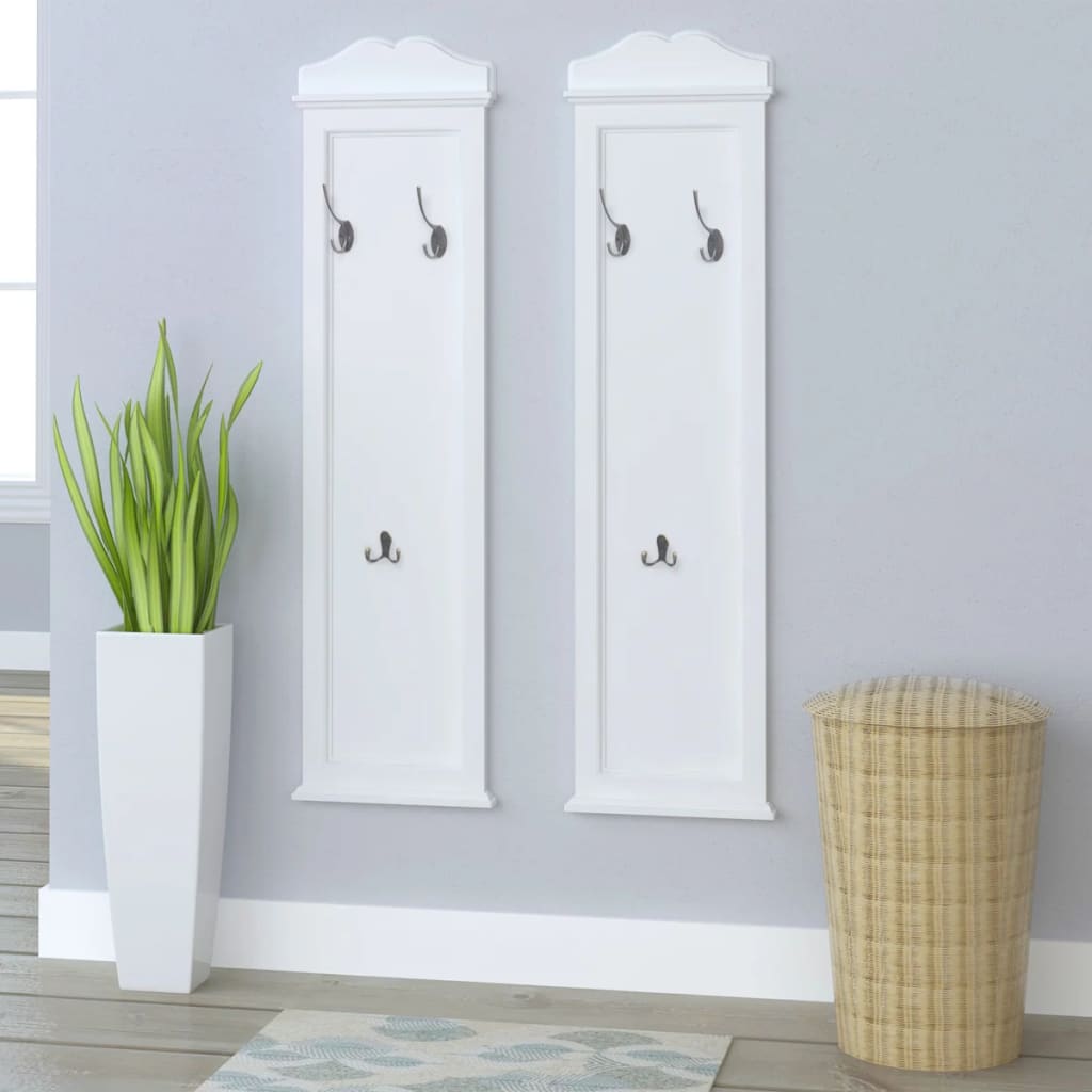 Coat Racks 2 pcs White - Merkel Designers