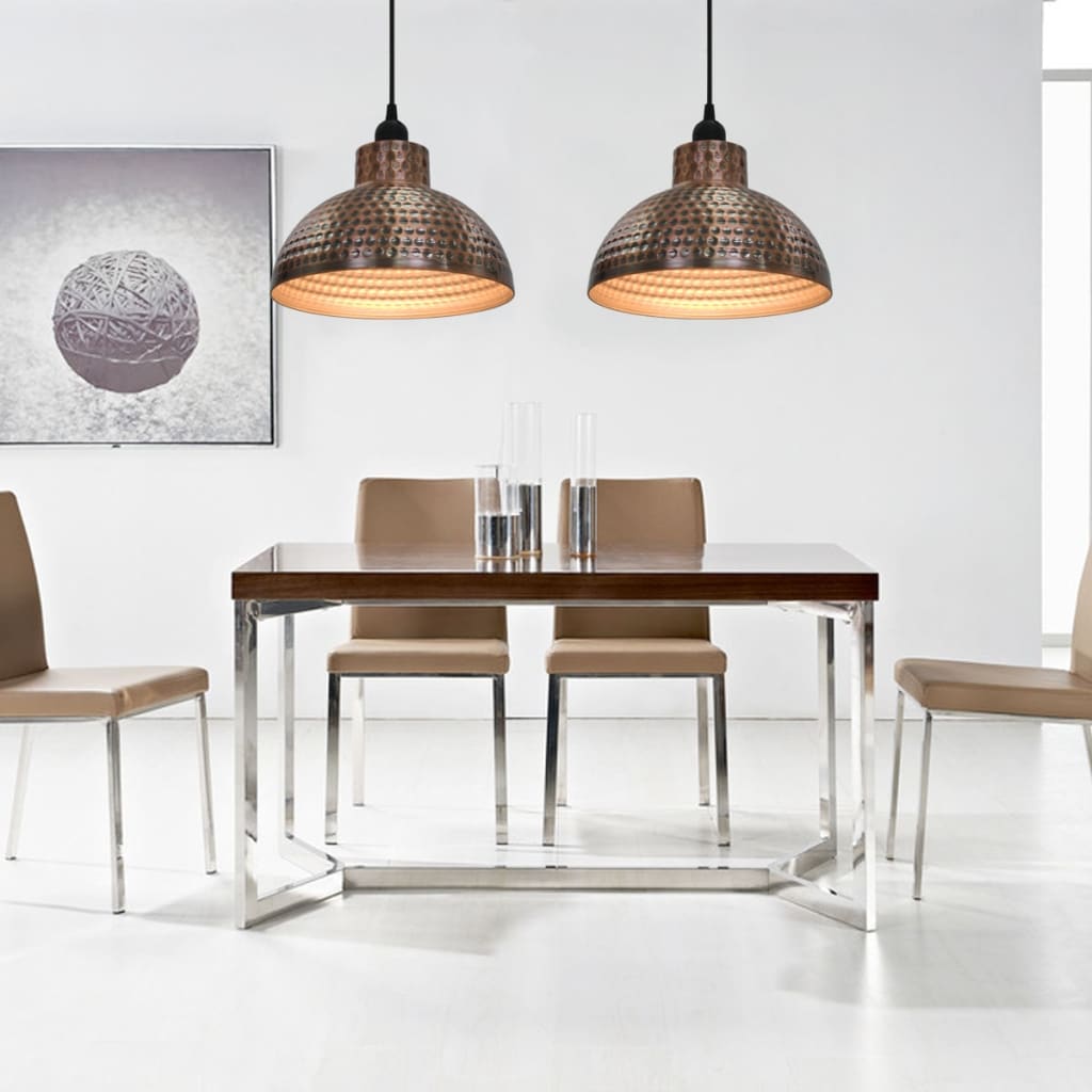 Ceiling Lamps 2 pcs Semi-spherical Copper Colour - Direct Imports