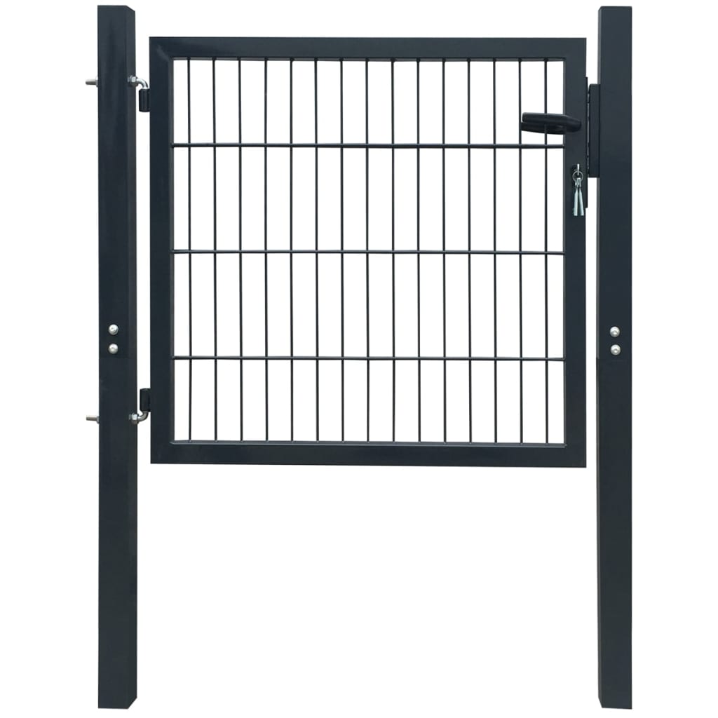 Fence Gate Steel Anthracite 105x150 cm - Discount Dealers