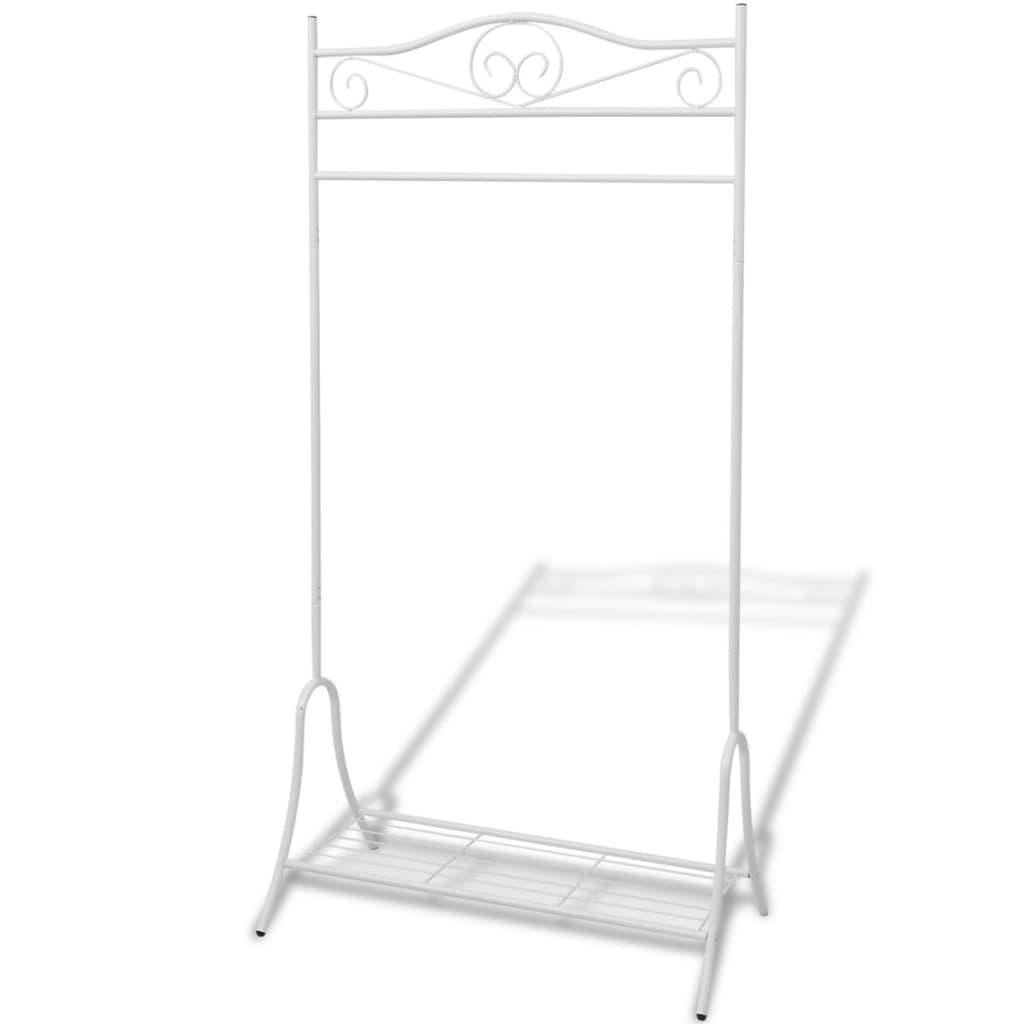 Clothing Rack White Steel - Brittle & Co