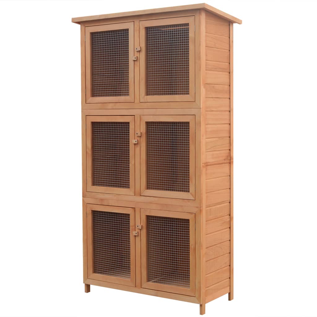 Animal Rabbit Cage 6 Rooms Wood - Millennium Furniture