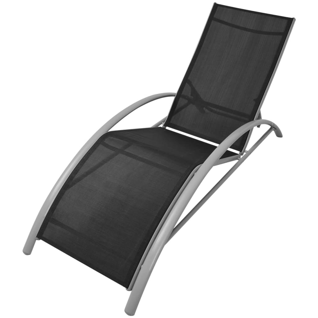 Sun Lounger Aluminium Black - Tyrell & Tyrell