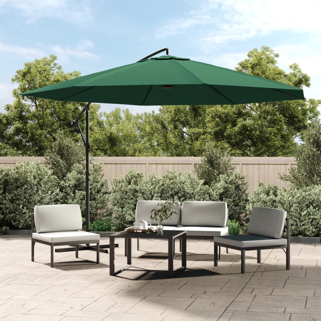 Cantilever Umbrella 3.5 m Green - Design Hut
