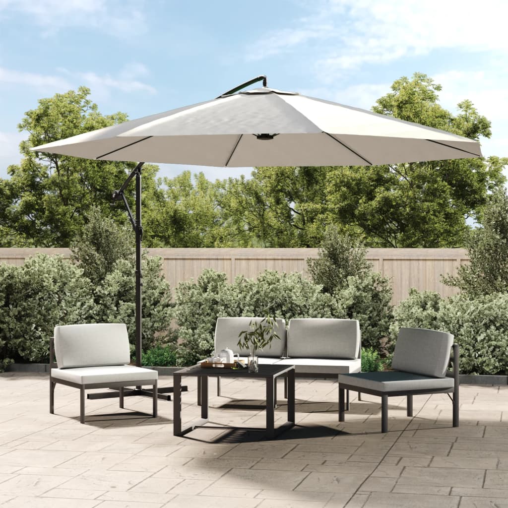 Cantilever Umbrella 3.5 m Sand White - The Home Maker