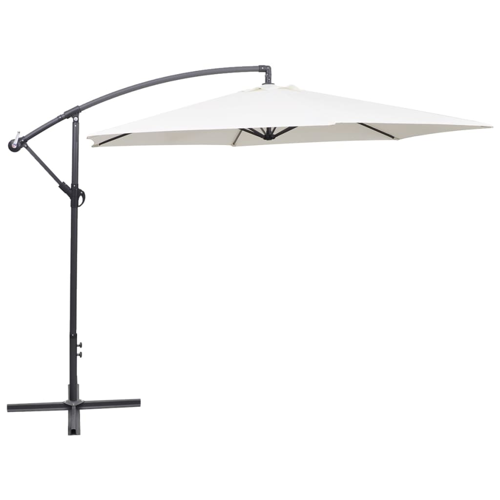 Cantilever Umbrella 3 m Sand White - Decor Base