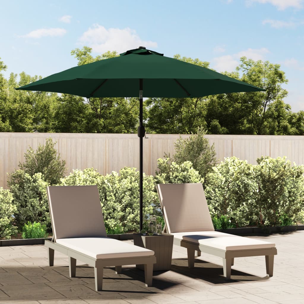 LED Cantilever Umbrella 3 m Green - Merlin Deals