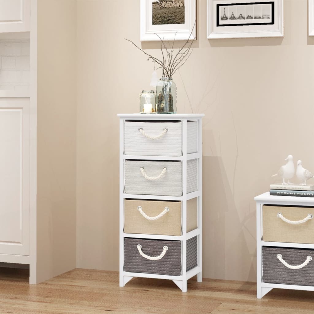 Storage Cabinet 4 Drawers Wood - Style and Chic