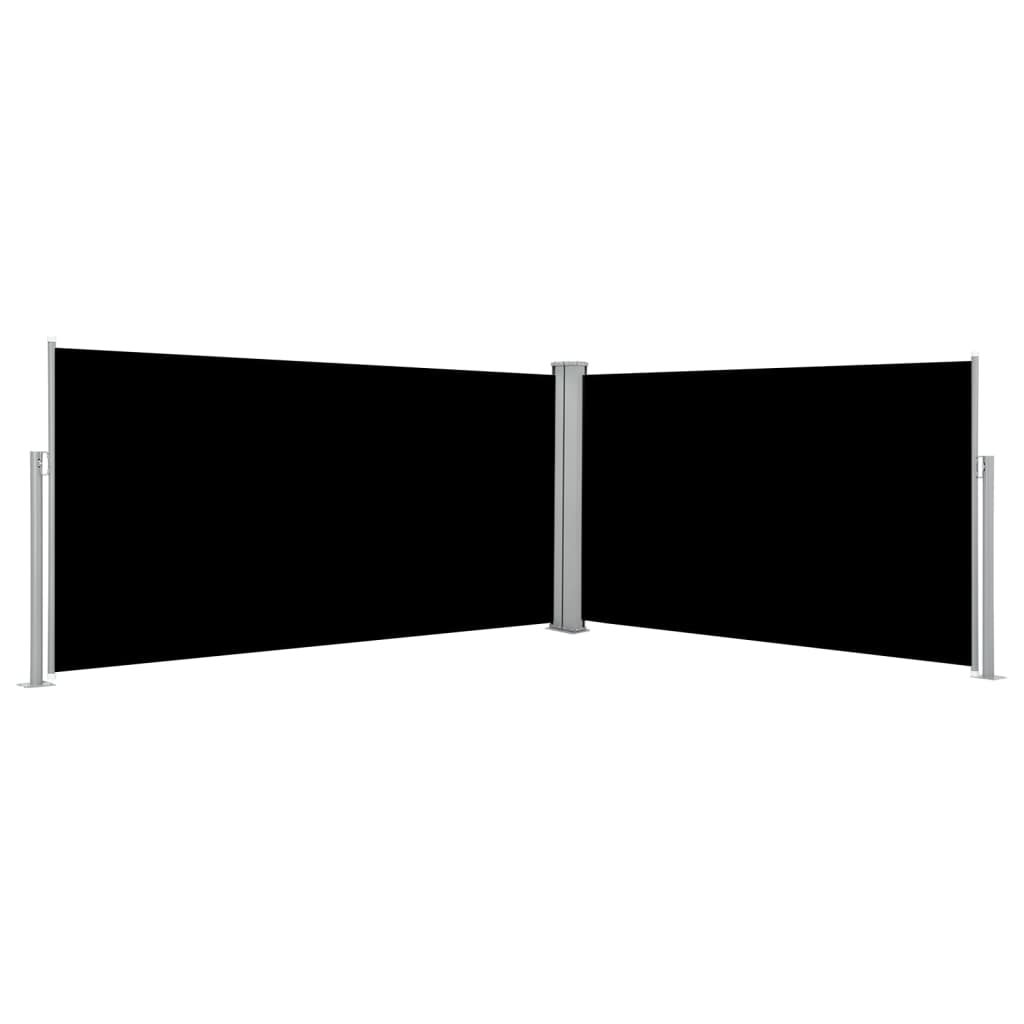 Retractable Side Awning Black 160x600 cm - Tyrell & Tyrell