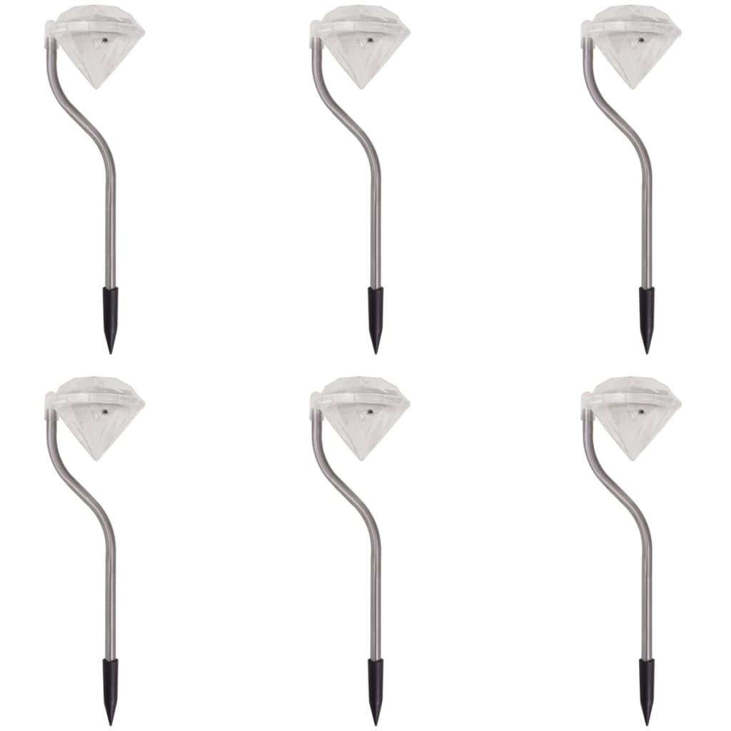 Solar LED Garden Lights 6 pcs 9x7.8x29.5 cm - R and M Furniture
