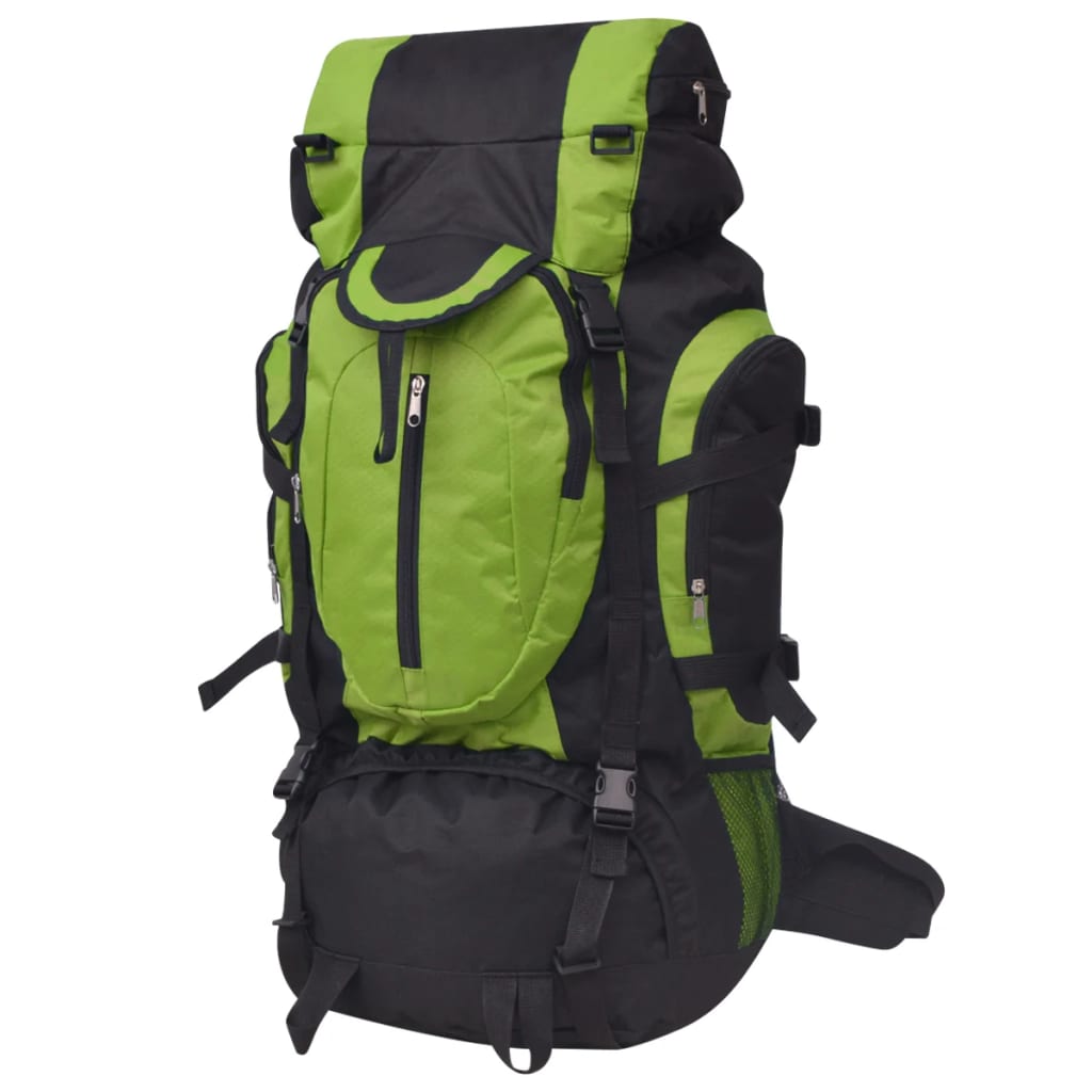 Hiking Backpack XXL 75 L Black and Green - Style and Chic