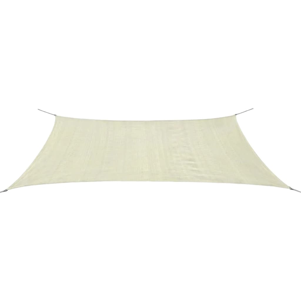 Sunshade Sail HDPE Rectangular 4x6 m Cream - Brittle & Co