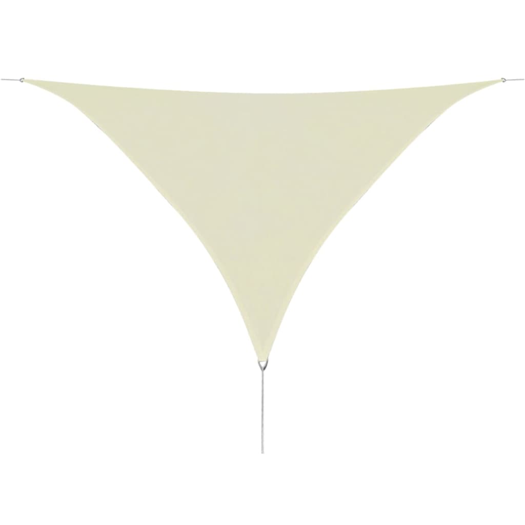 Sunshade Sail HDPE Triangular 3.6x3.6x3.6 m Cream - R and M Furniture