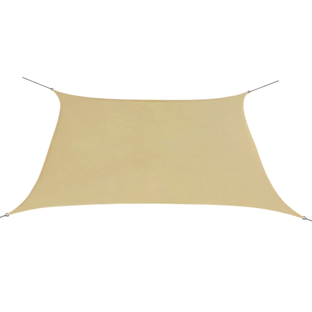 Sunshade Sail Oxford Fabric Square 3.6x3.6 m Beige - R and M Furniture