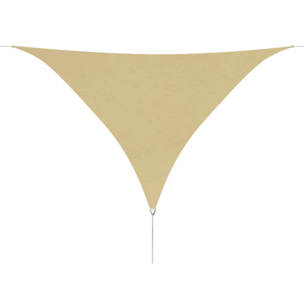 Sunshade Sail Oxford Fabric Triangular 5x5x5 m Beige - Decor Base