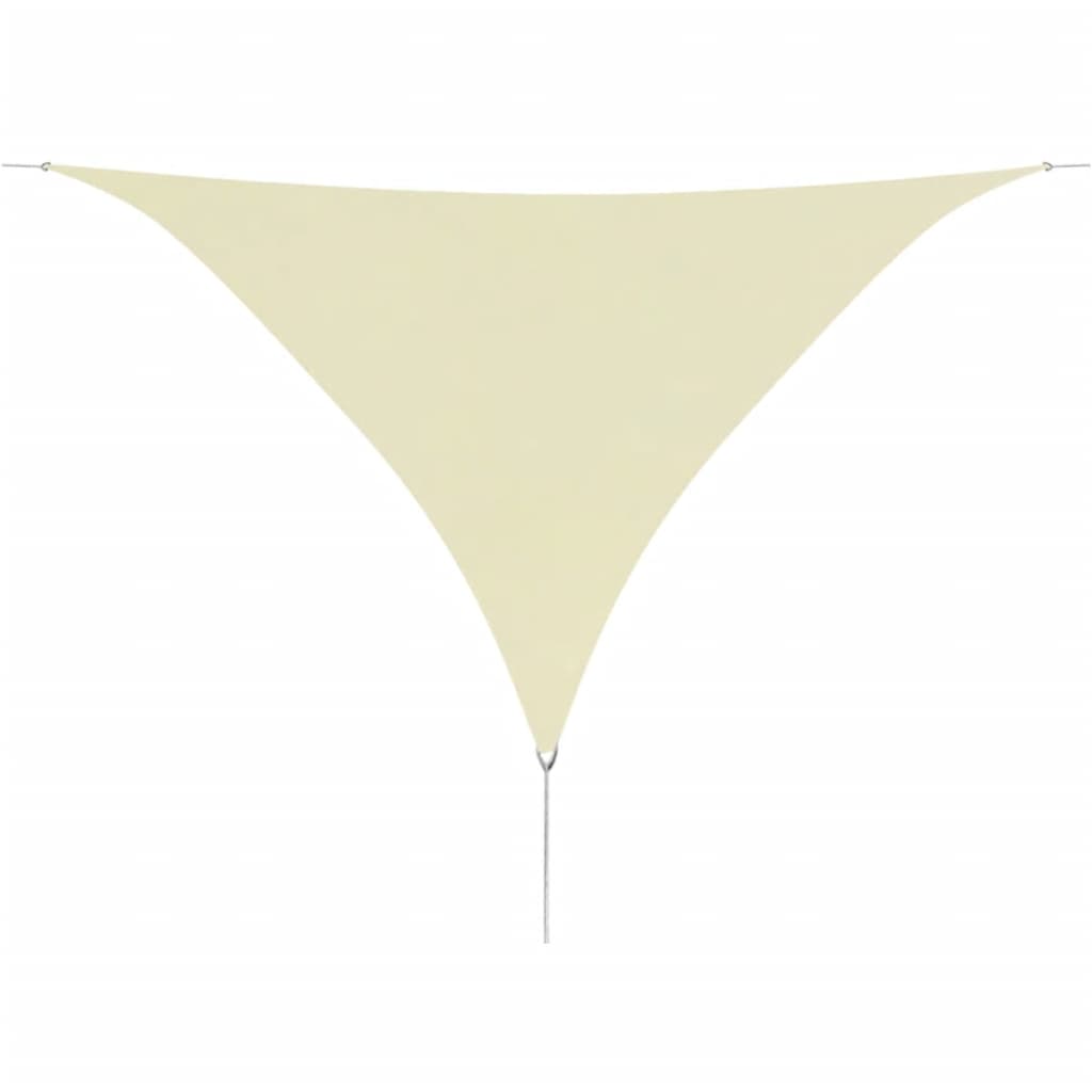 Sunshade Sail Oxford Fabric Triangular 5x5x5 m Cream - R and M Furniture