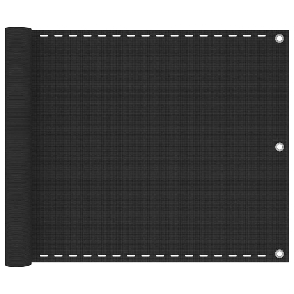 Balcony Screen HDPE 75x600 cm Anthracite - Decor Base