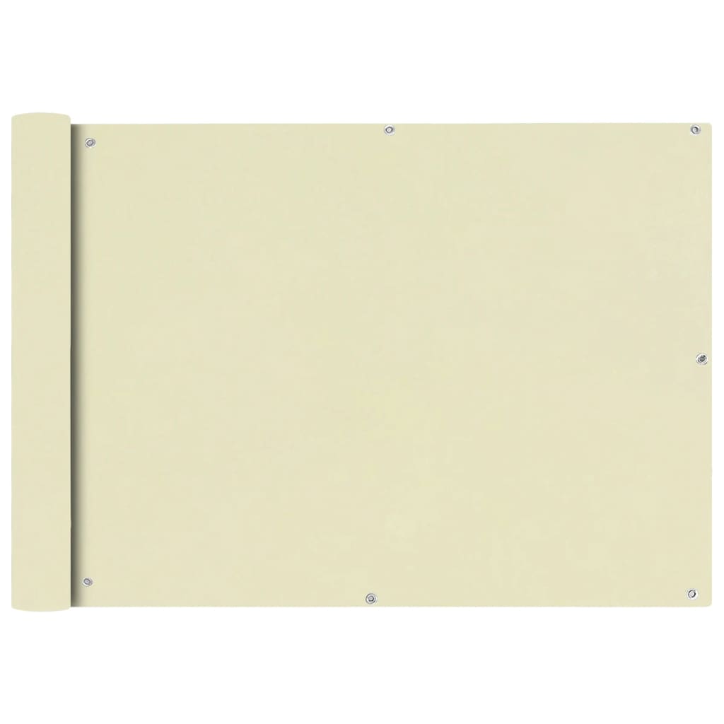 Balcony Screen Oxford Fabric 75x400 cm Cream - Millennium Furniture