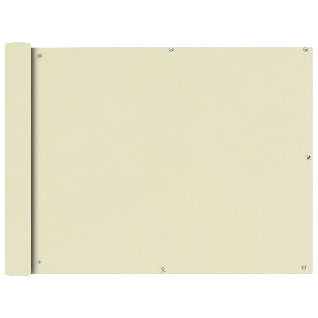 Balcony Screen Oxford Fabric 90x600 cm Cream - The Home Maker