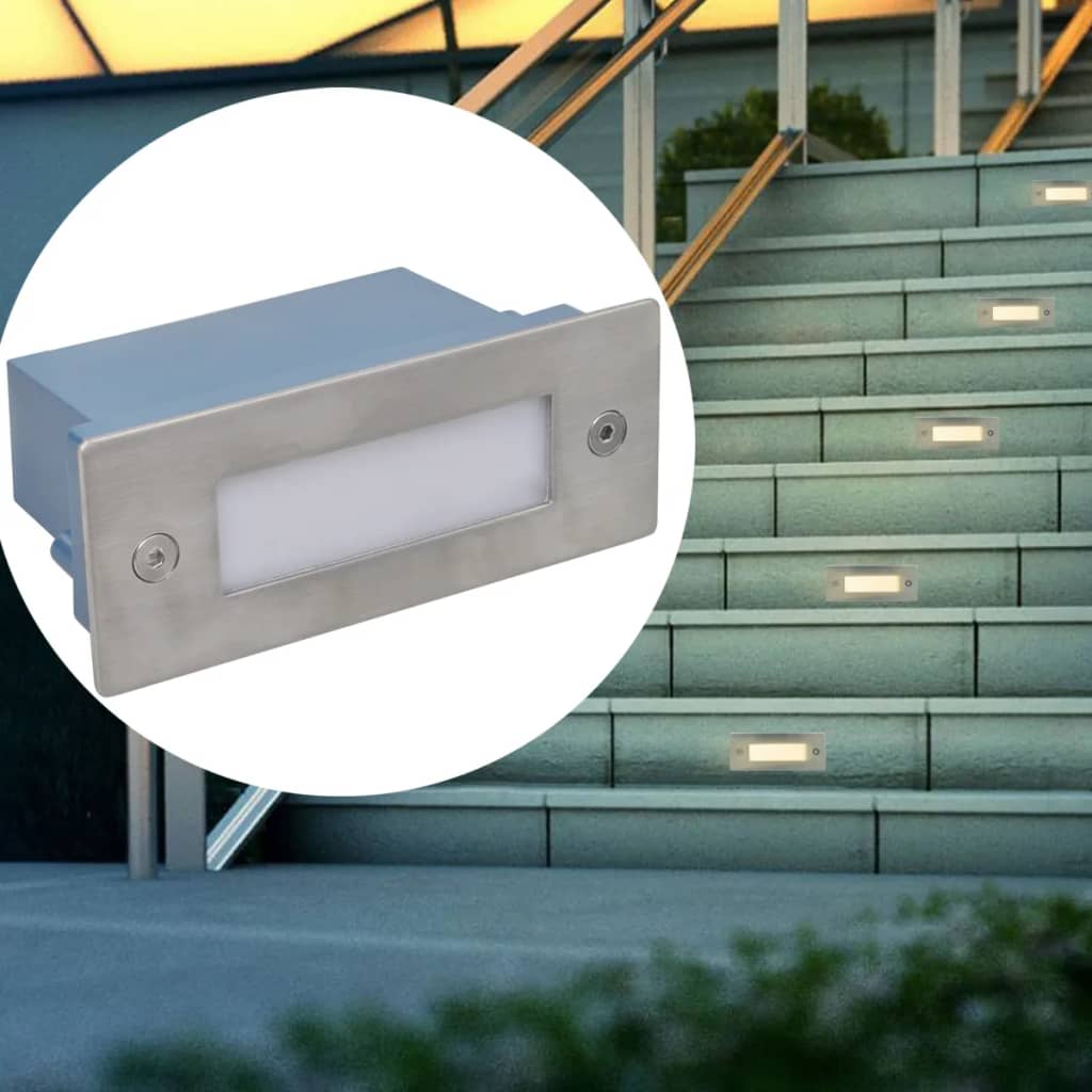 LED Recessed Stair Lights 12 pcs 44x111x56 mm - Merkel Designers