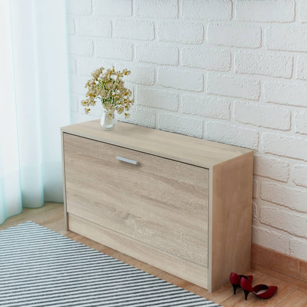 Shoe Storage Bench Oak 80x24x45 cm - Style and Chic