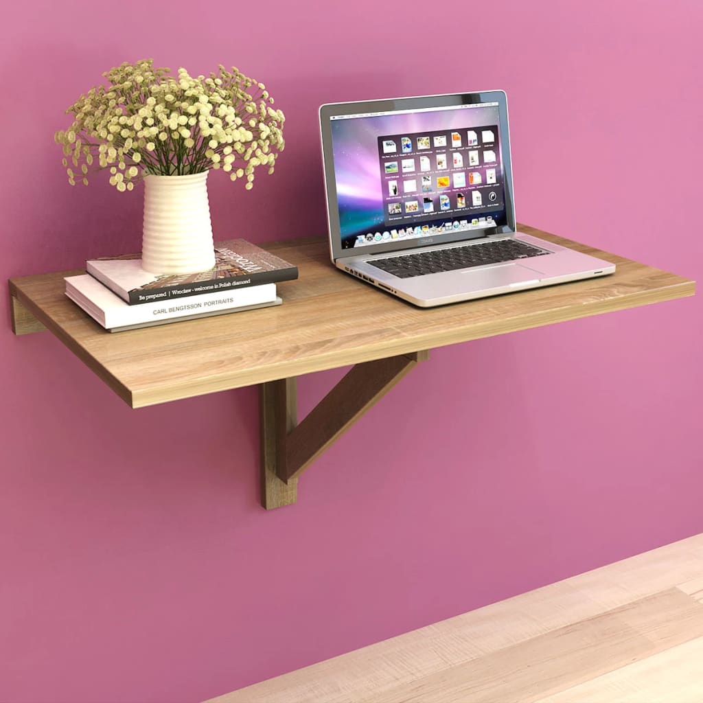 Folding Wall Table Oak 100x60 cm - Brittle & Co