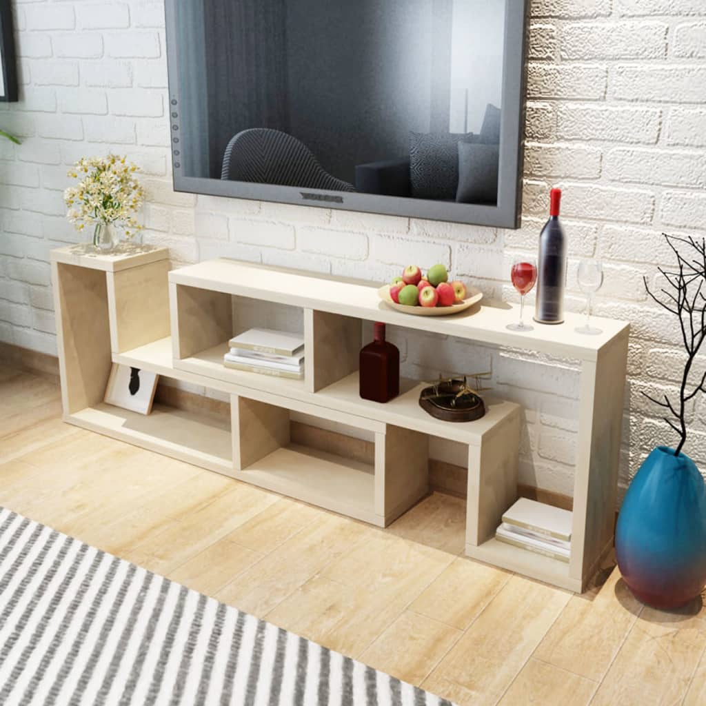 TV Cabinet Double L-Shaped Oak - Merlin Deals