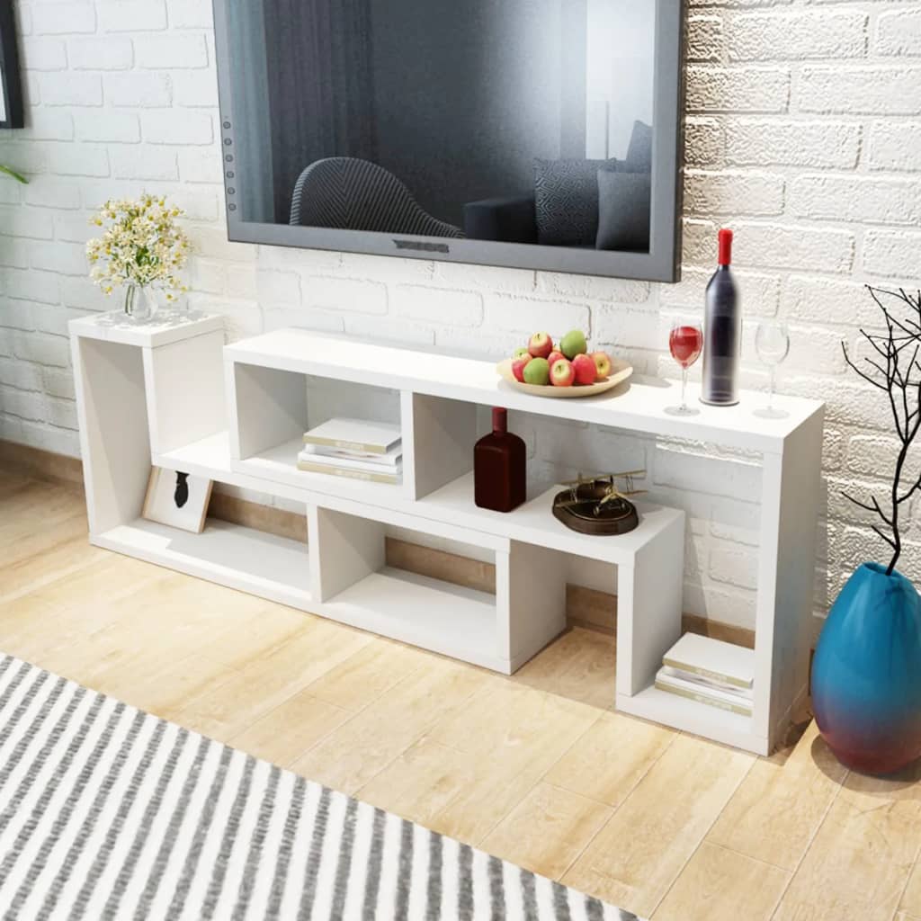 TV Cabinet Double L-Shaped White - Tyrell & Tyrell