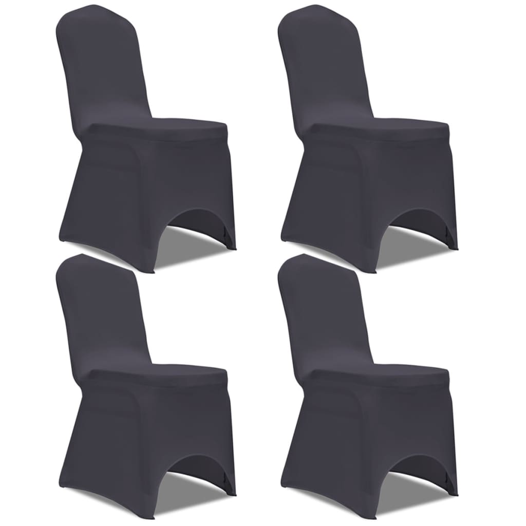 Stretch Chair Cover 4 pcs Anthracite - Decor Base