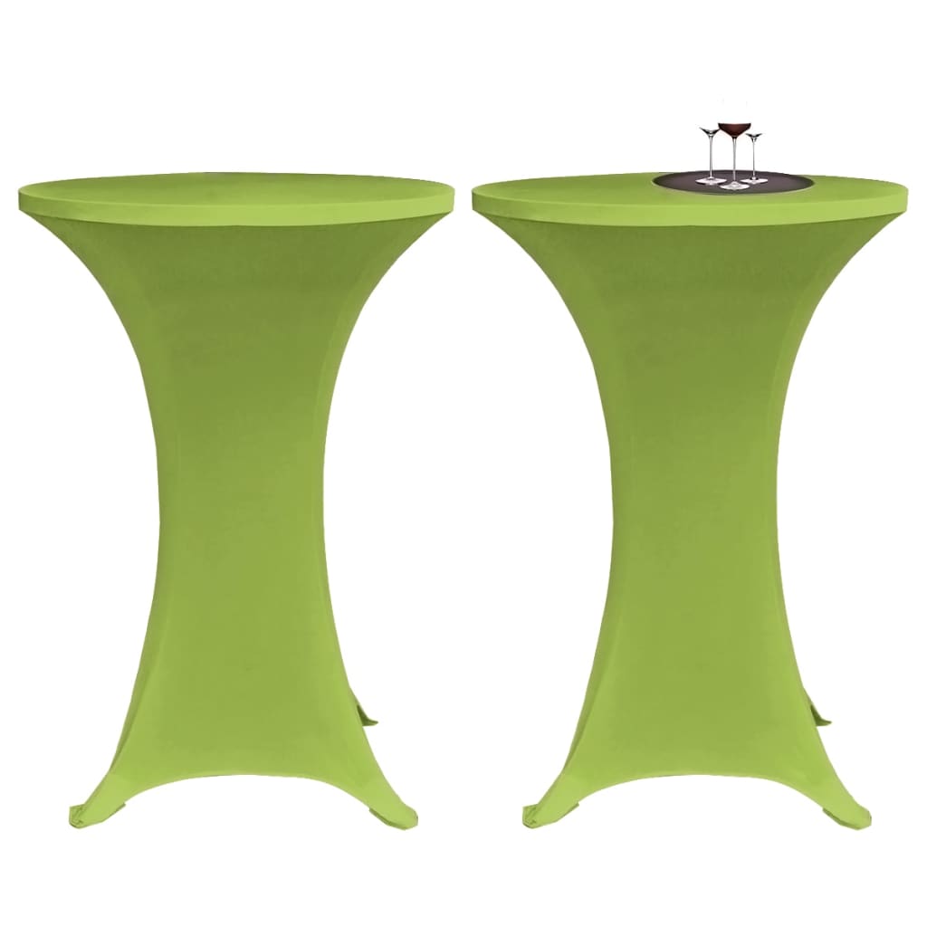 Stretch Table Cover 2 Pcs 80cm Green - Design Hut
