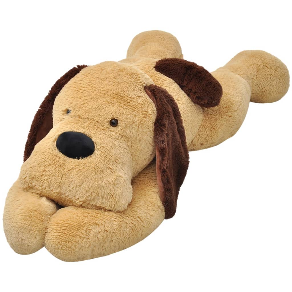 Dog Cuddly Toy Plush Brown 80 cm - Design Hut