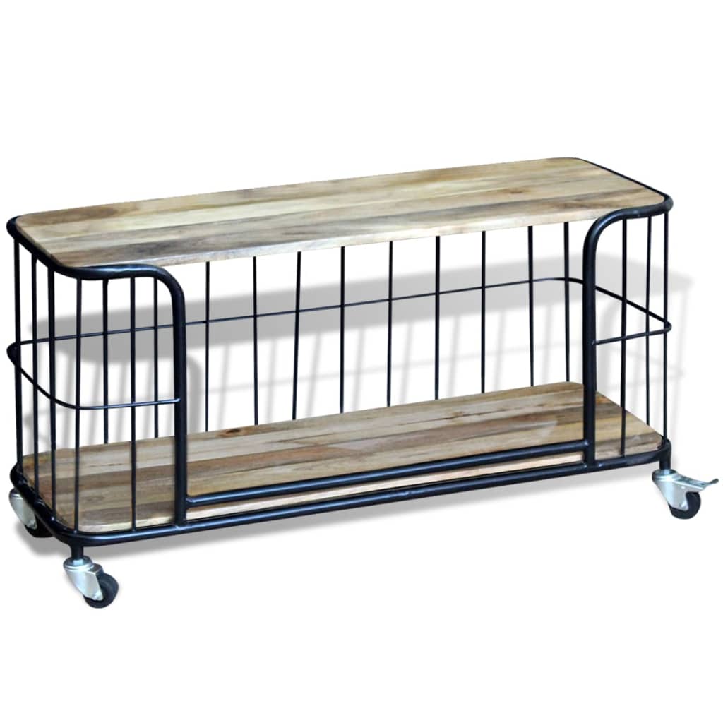TV Cabinet Solid Mango Wood 100x40x45 cm - Tyrell & Tyrell