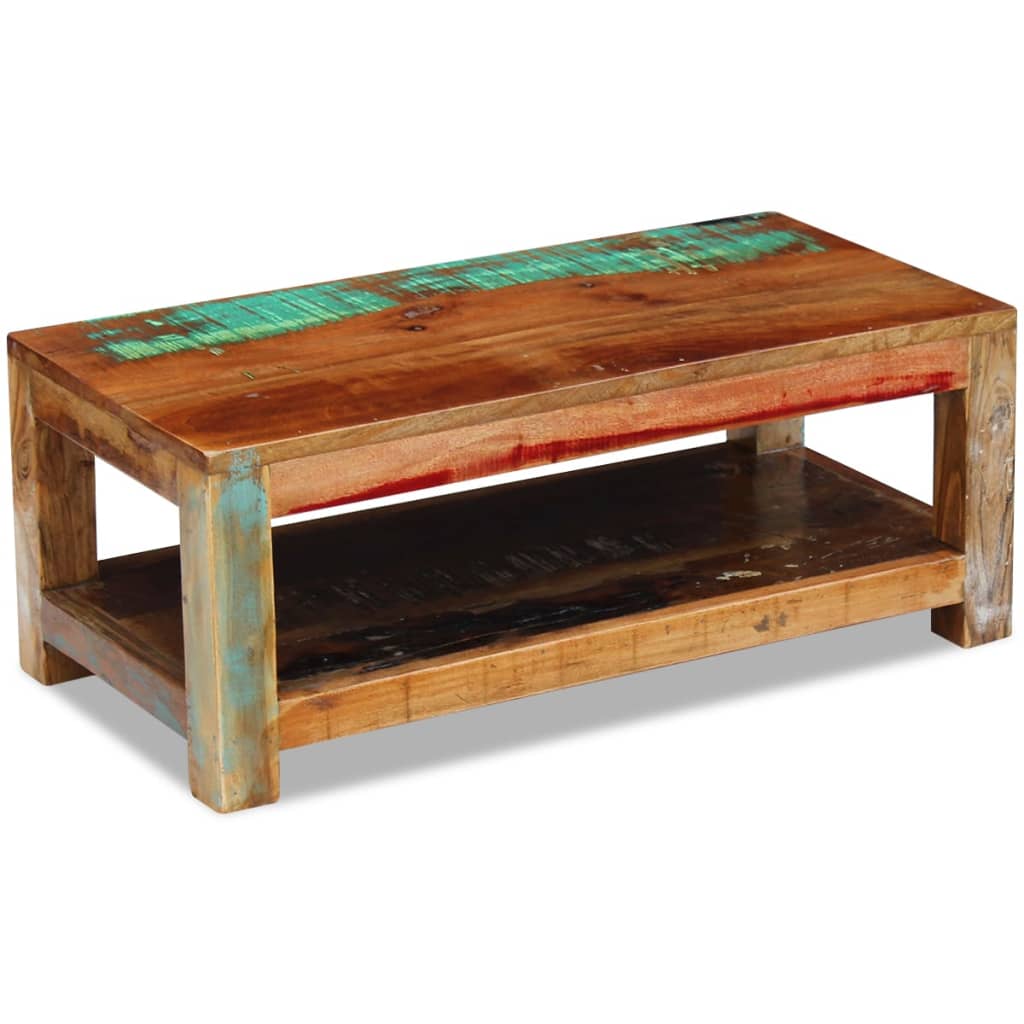 Coffee Table Solid Reclaimed Wood 90x45x35 cm - The Home Maker