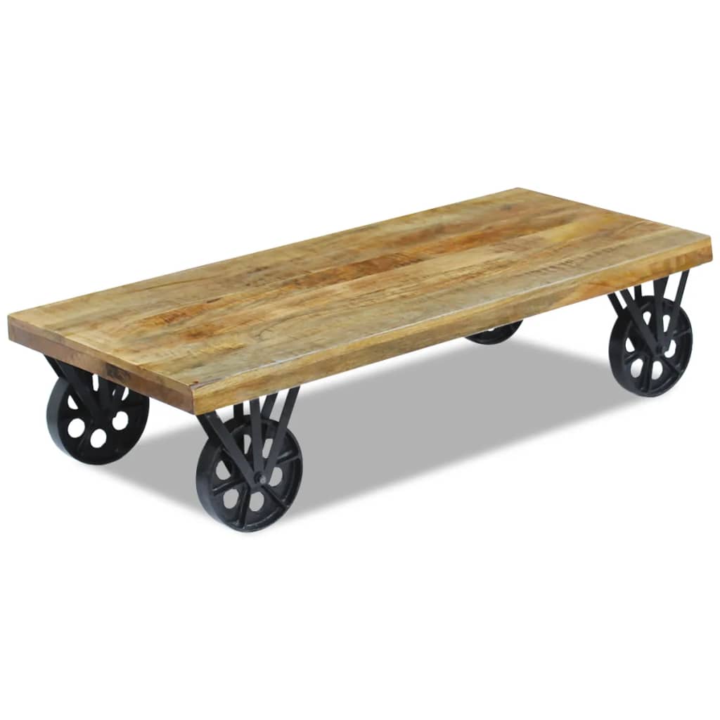 Coffee Table Mango Wood 120x60x30 cm - Merlin Deals