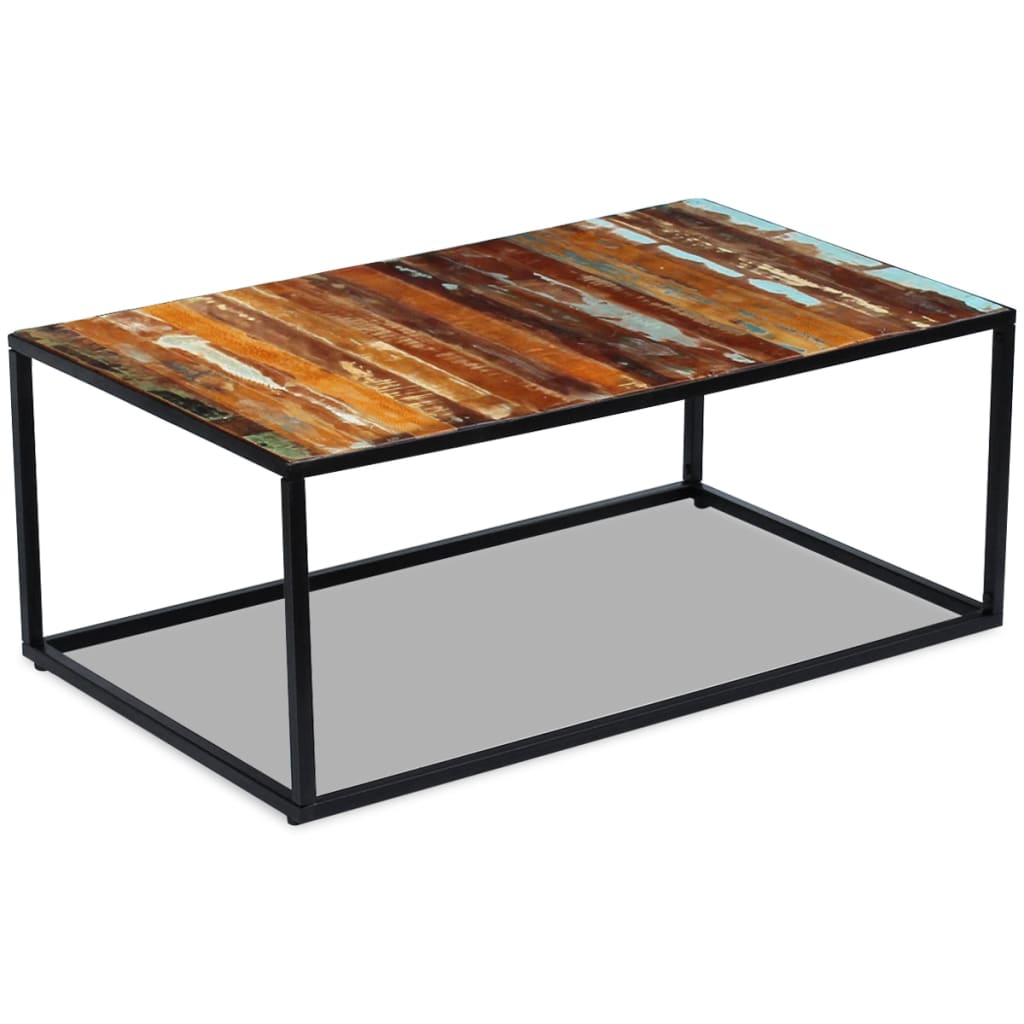 Coffee Table Solid Reclaimed Wood 100x60x40 cm - The Home Maker