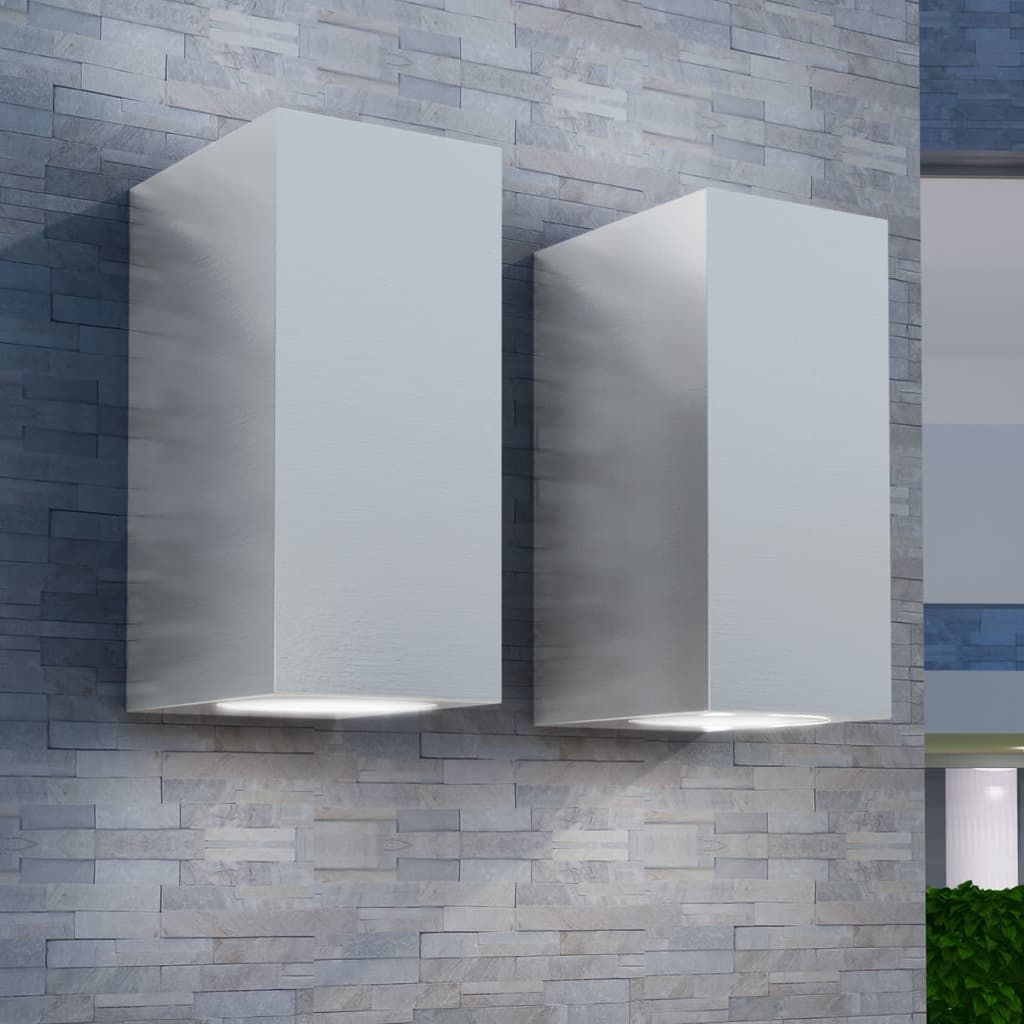 Outdoor LED Wall Lights 2 pcs Square Up/Downwards - Unbeatable Bargains