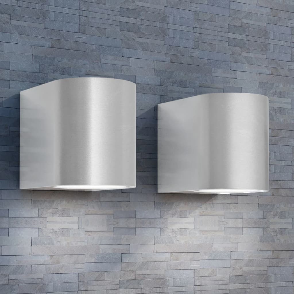 Outdoor LED Wall Lights 2 pcs Round Downwards - Design Hut