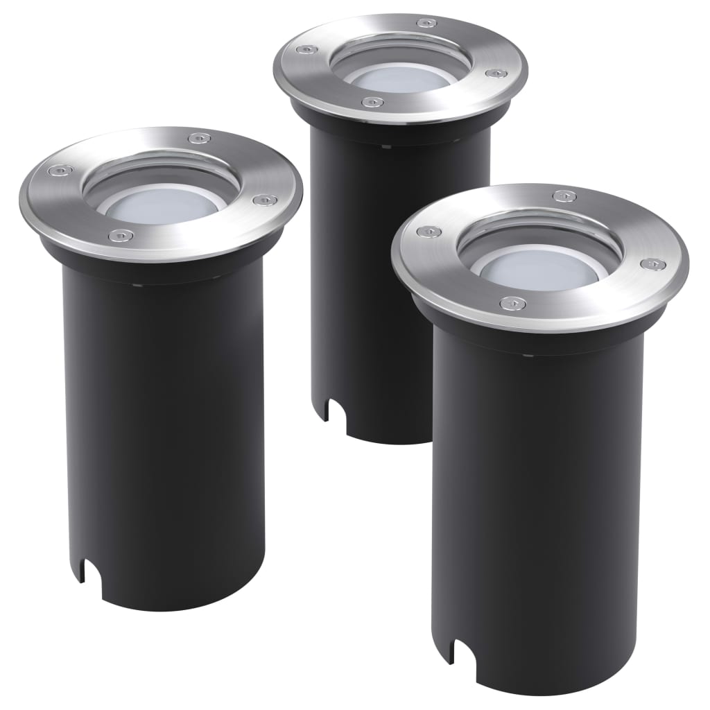 Outdoor LED Ground Lights 3 pcs Round - Discount Dealers