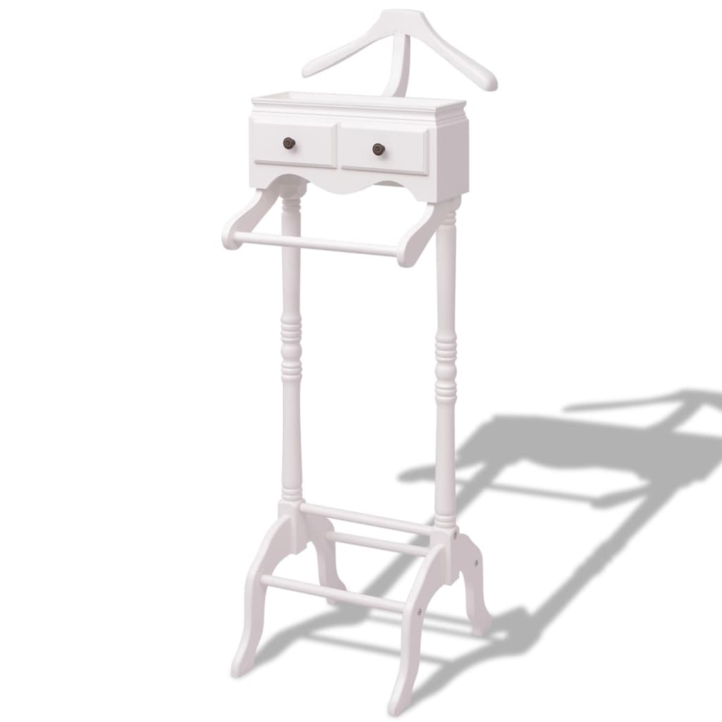 Clothing Rack with Cabinet Wood White - Charlotte Dunes