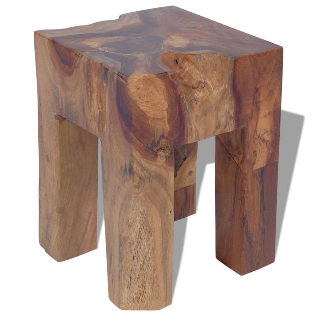 Stool Solid Teak Wood - Merlin Deals