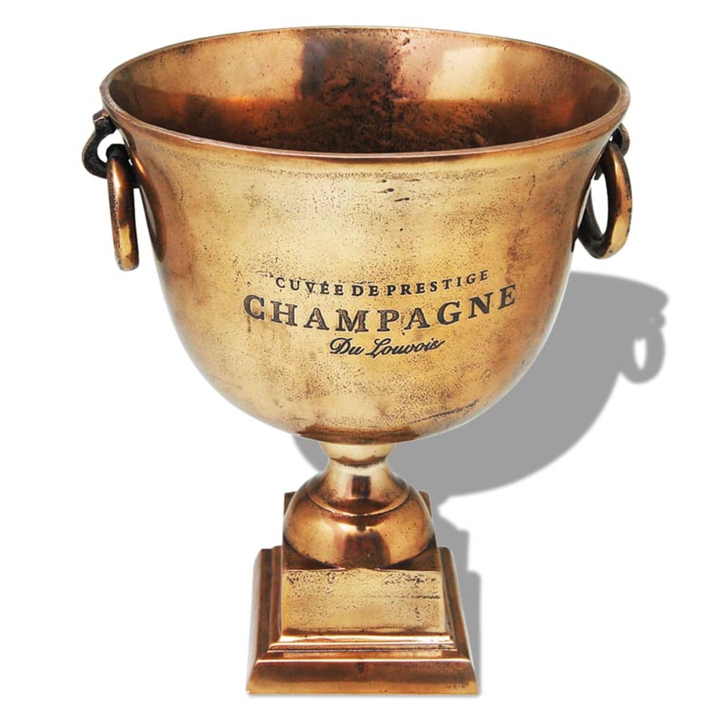 Trophy Cup Champagne Cooler Copper Brown - Decor Base