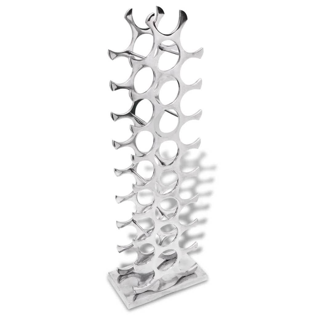 Wine Rack Aluminium Silver 27 Bottles - Unbeatable Bargains