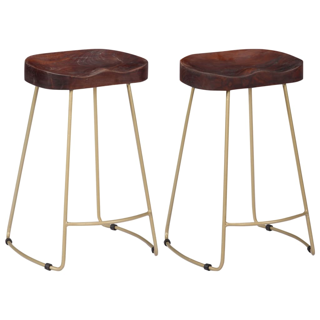 Gavin Bar Stools 2 pcs Solid Mango Wood - All Things Good