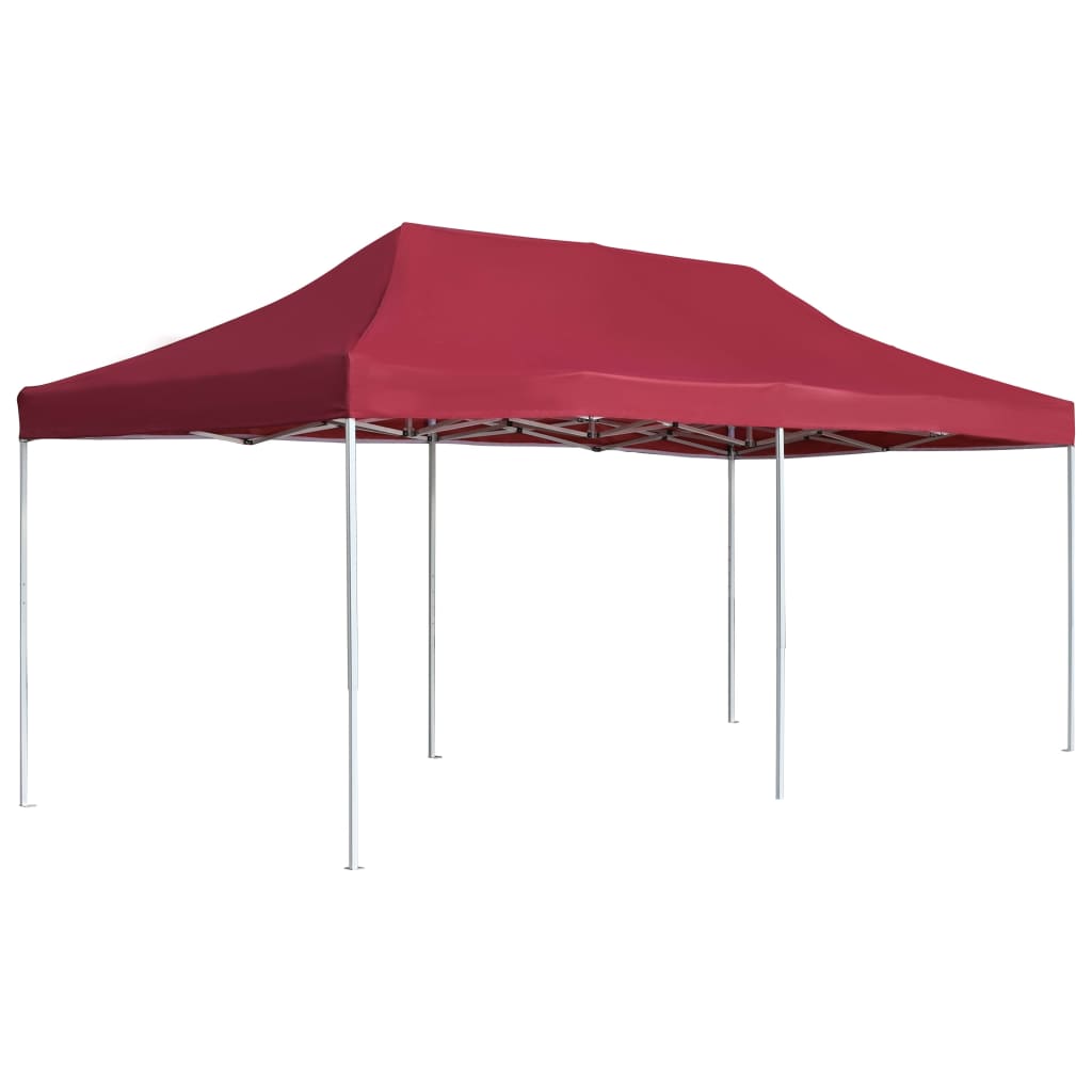 Professional Folding Party Tent Aluminium 6x3 m Wine Red - Millennium Furniture
