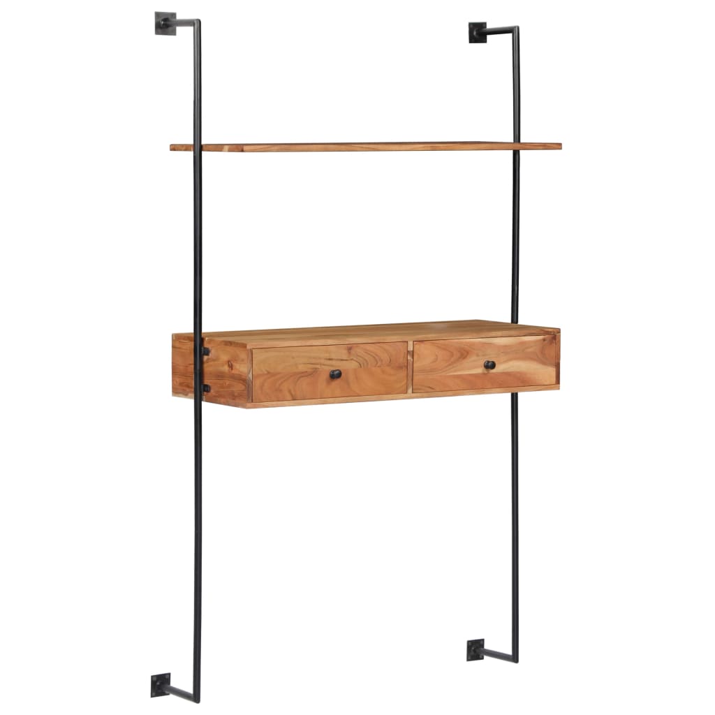 Wall Desk 90x40x170 cm Solid Acacia Wood - Sid & Sam