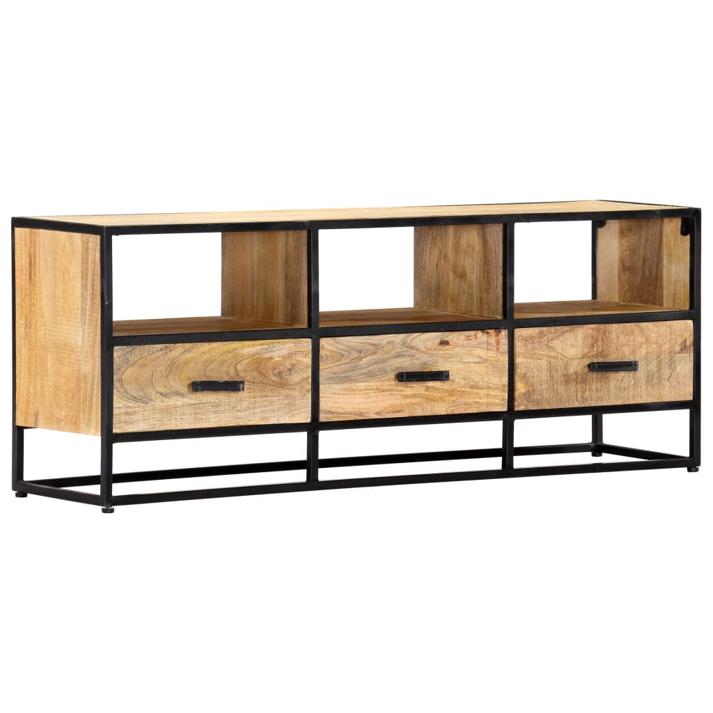 TV Cabinet 120x30x45 cm Solid Mango Wood - Millennium Furniture