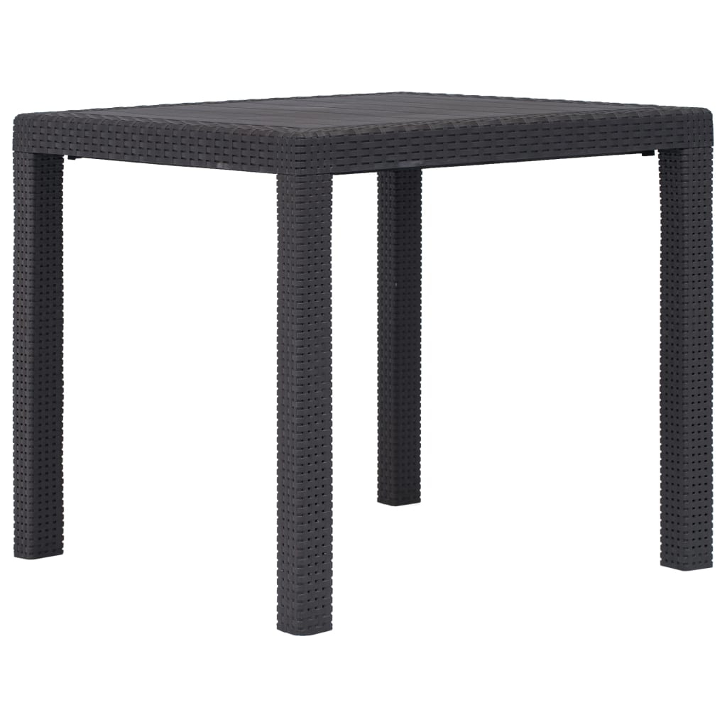 Garden Table Brown 79x79x72 cm Plastic Rattan Look - Style and Chic
