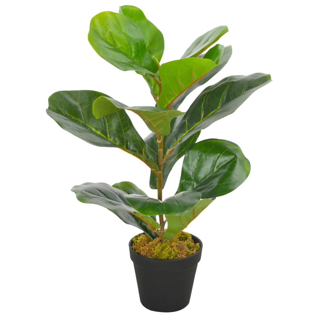 Artificial Plant Fiddle Leaves with Pot Green 45 cm - Unbeatable Bargains