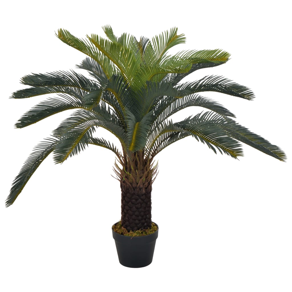 Artificial Plant Cycas Palm with Pot Green 90 cm - The Home Maker
