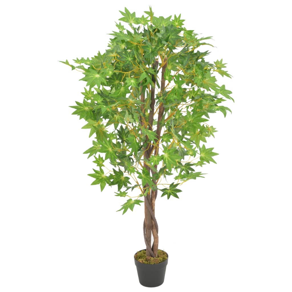 Artificial Plant Maple Tree with Pot Green 120cm - Design Hut